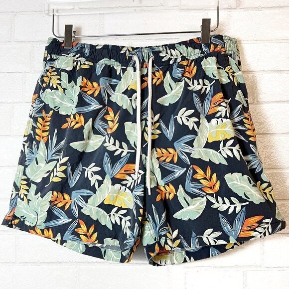 J. Crew Stretch Swim Floral Print Trunk Men's Size L - Picture 1 of 8